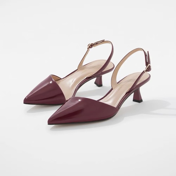 White House Black Market Shoes - White House Black Market Asymmetrical Slingback Refined Red